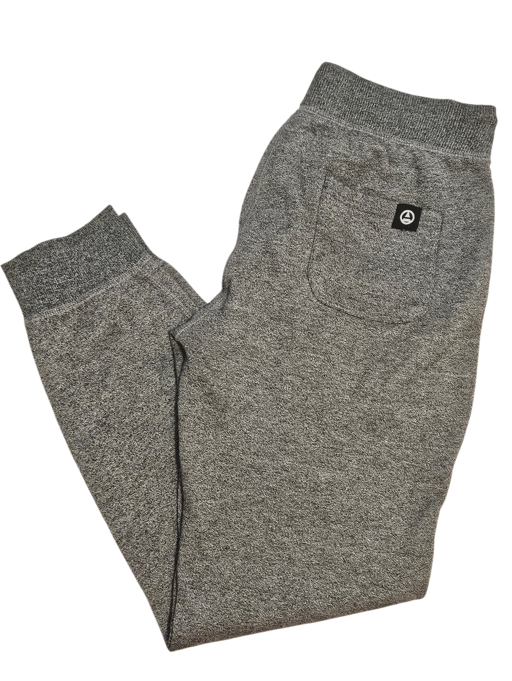 Amnesia Heathered Gray Slim Jogger Sweatpants with Zippered Pockets